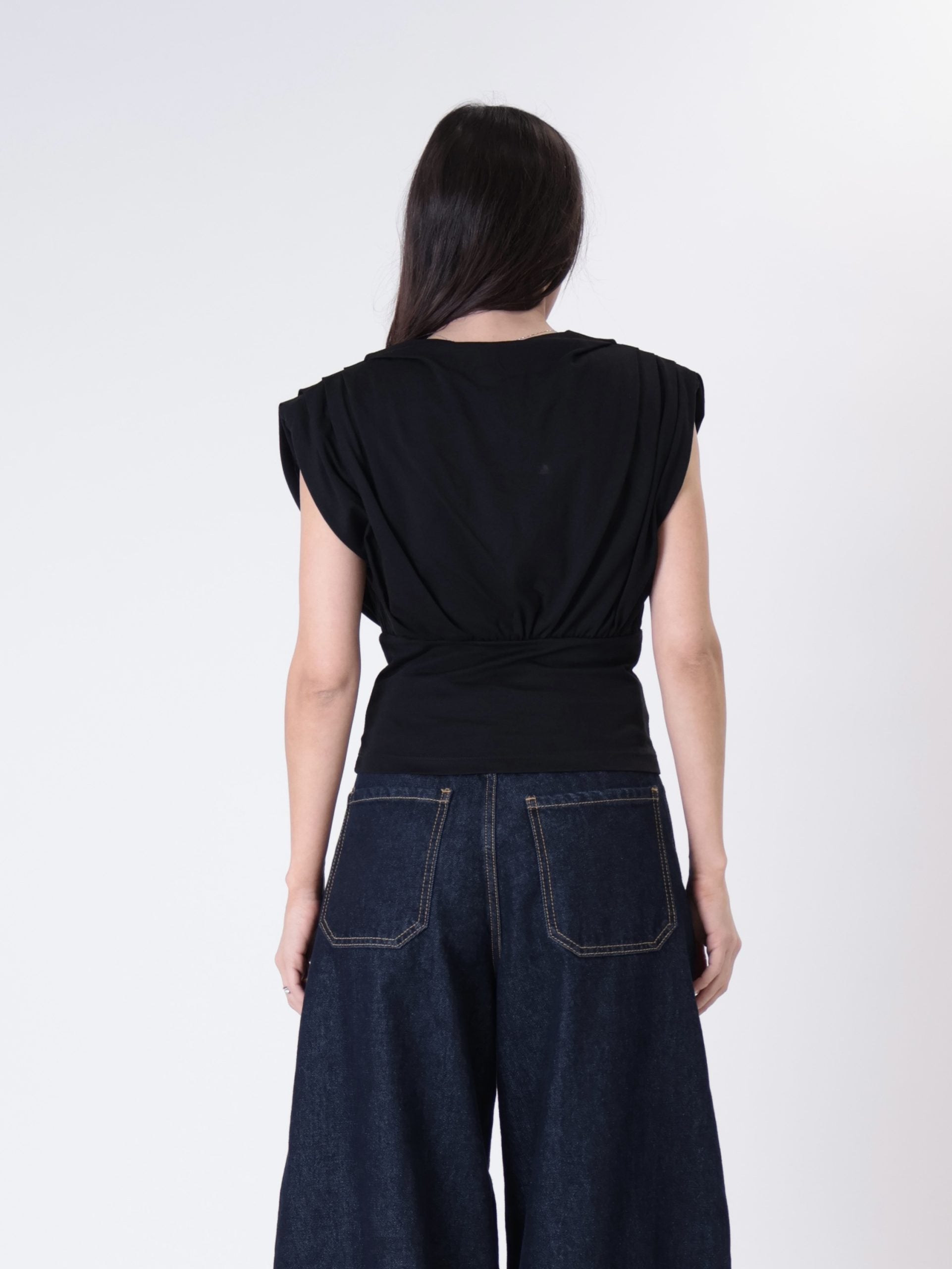 Top soft drape nero