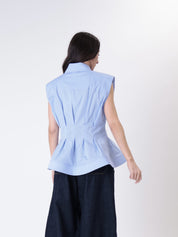 Camicia silhouette celeste