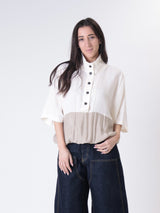 Lory s/s blouse cream/beige