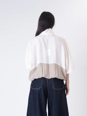 Lory s/s blouse cream/beige