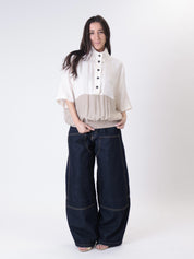 Lory s/s blouse cream/beige