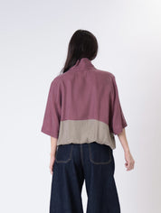Blusa Lory m/m bordeaux/deserto