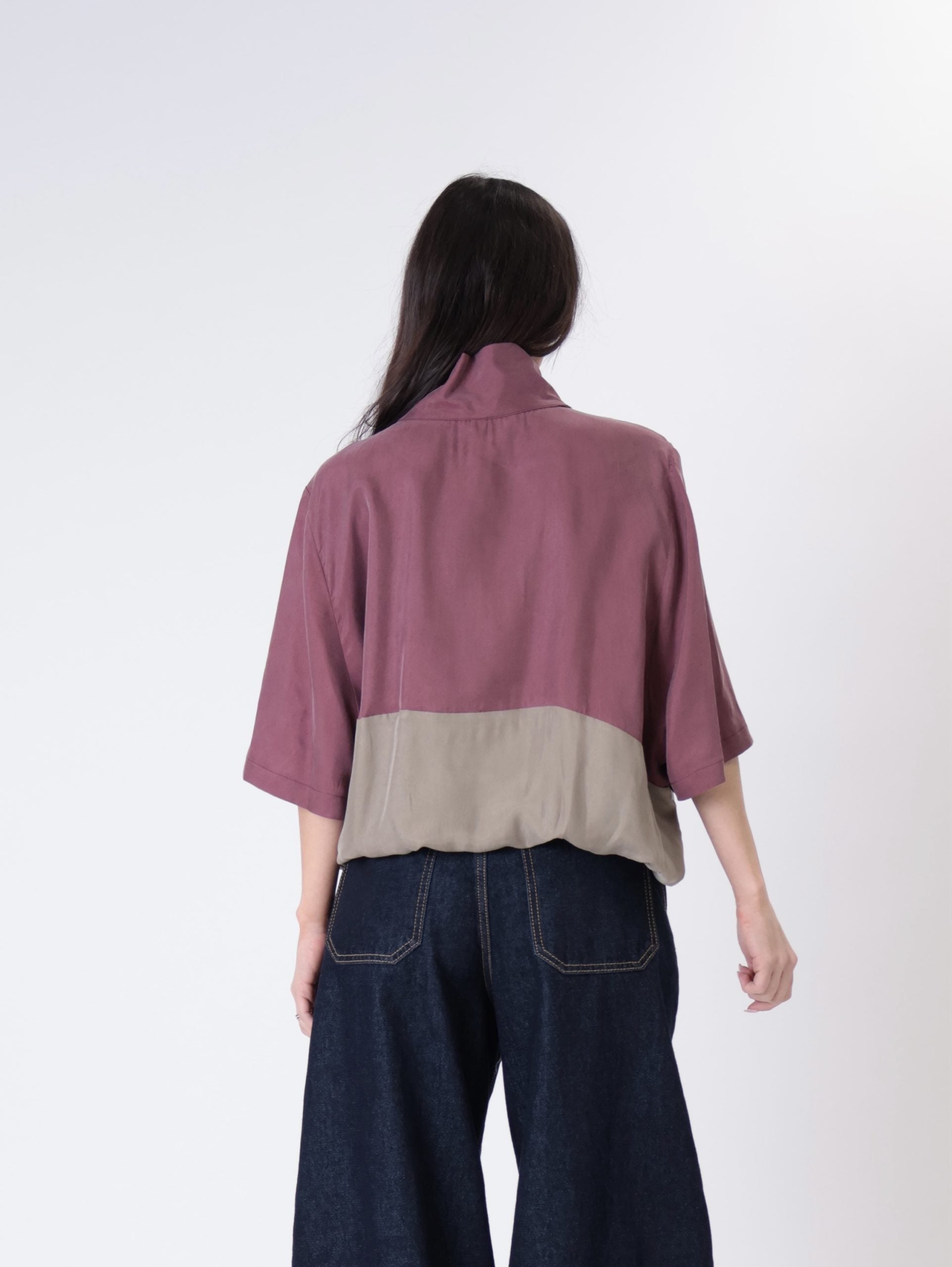 Blusa Lory m/m bordeaux/deserto