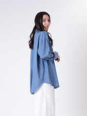 Camicia denim tasca paillettes