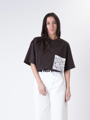 T-shirt tasca pizzo moro