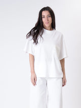T-shirt tasca pizzo bianca