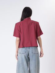 Korean striped red m/m jacket
