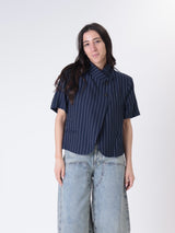 Blue striped s/s Korean jacket