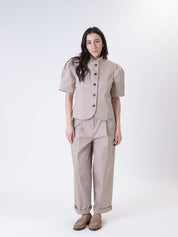 Women's puff cashmere jacket