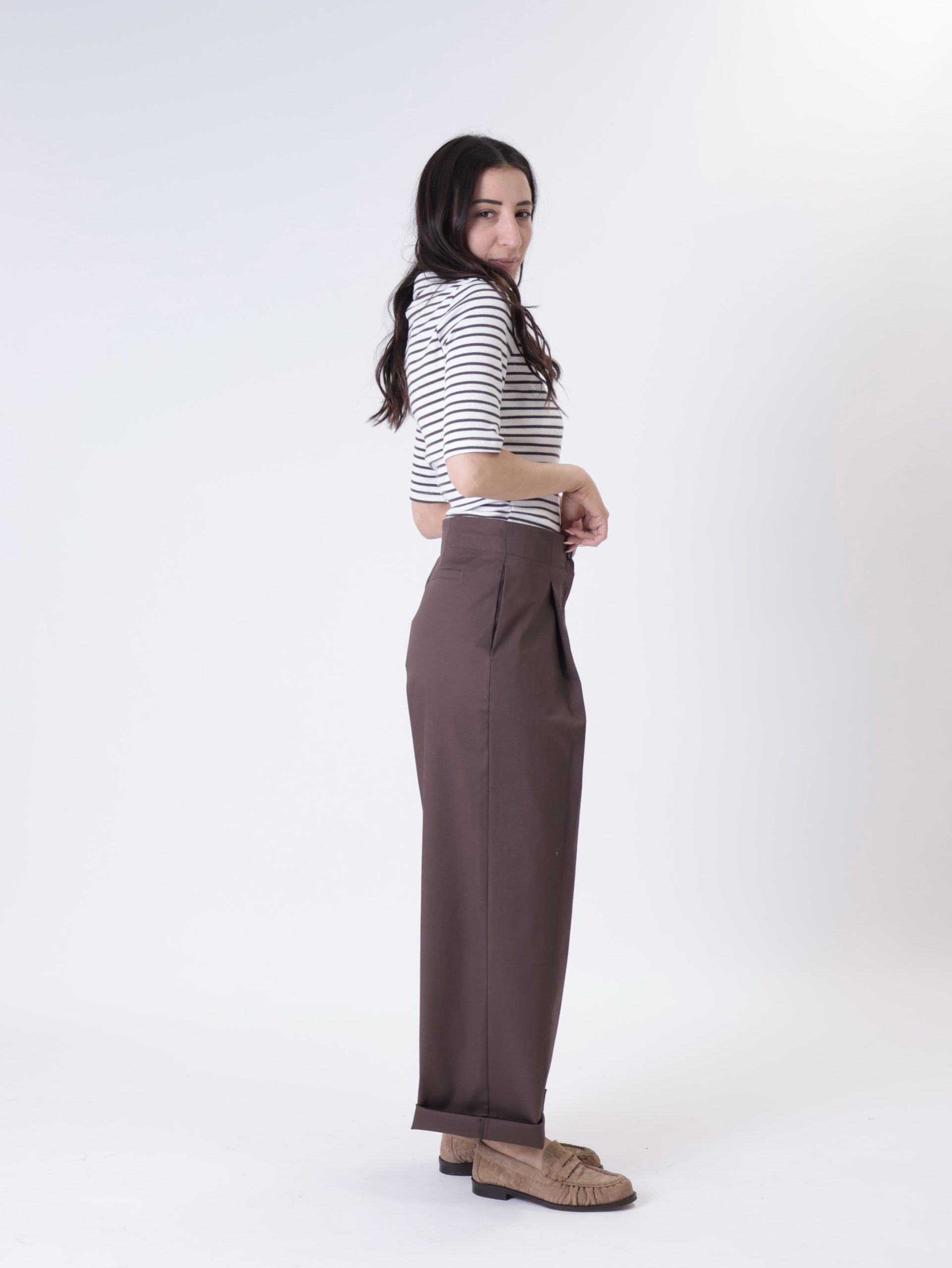 Pantalone lady pinces moro