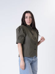 Giacca lady sbuffo militare