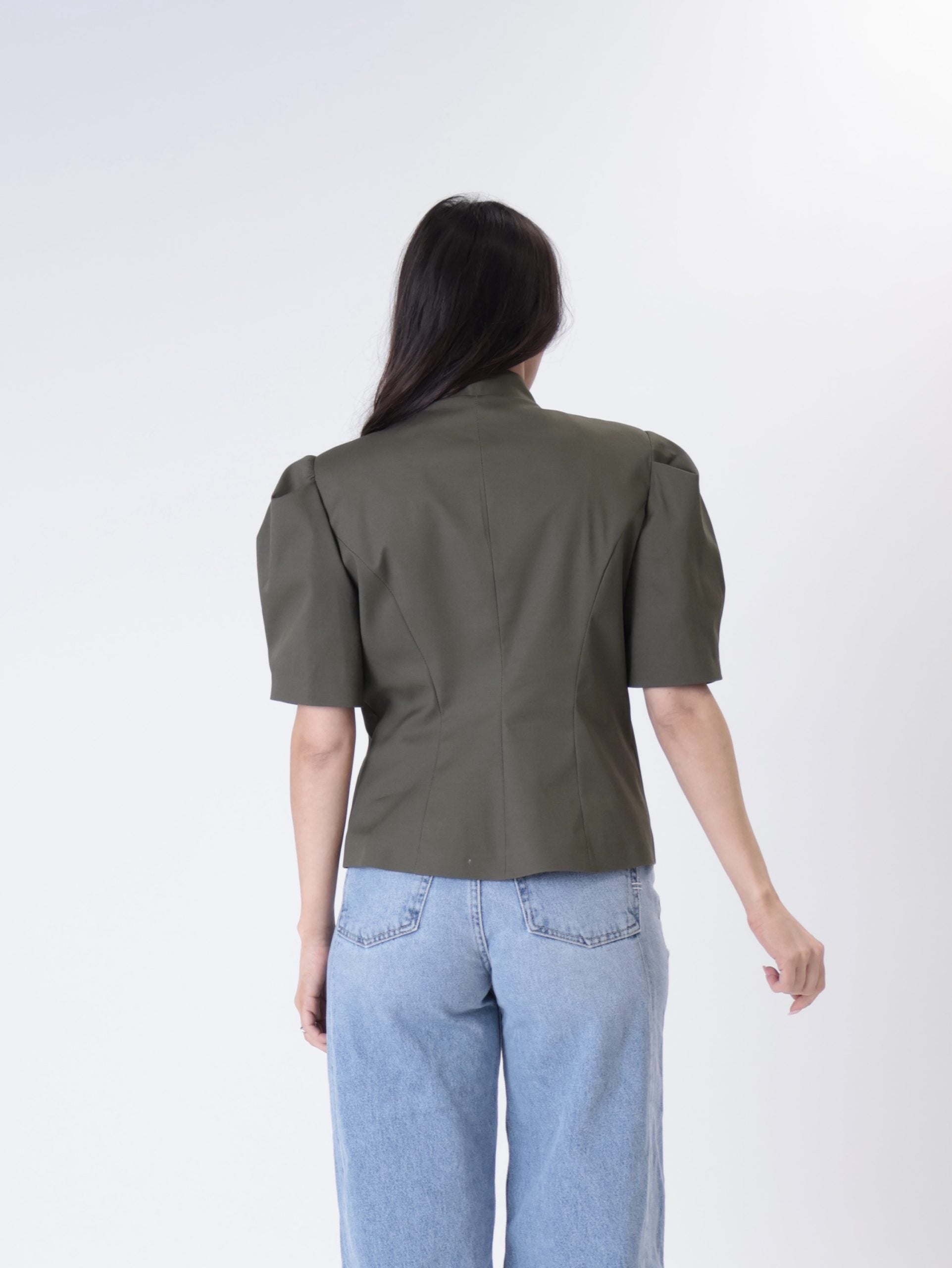 Giacca lady sbuffo militare