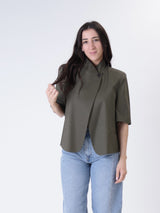 Women's single-button military jacket