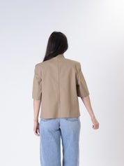 Women's single-button jacket m/m beige