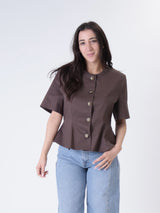 Lady jacket m/m dark brown