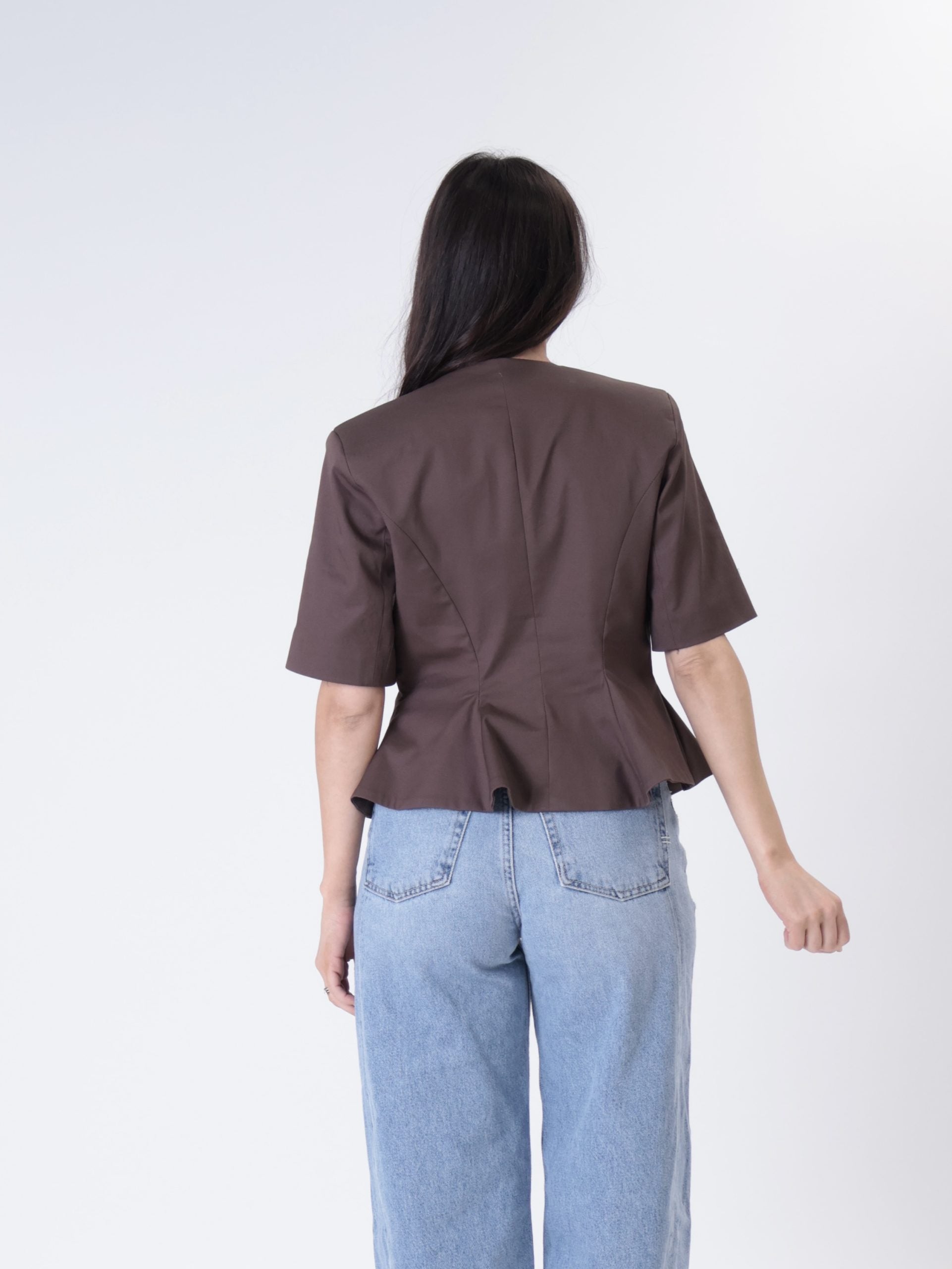 Lady jacket m/m dark brown