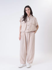 Beige lace waistcoat