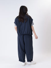 Gilet laccio blu