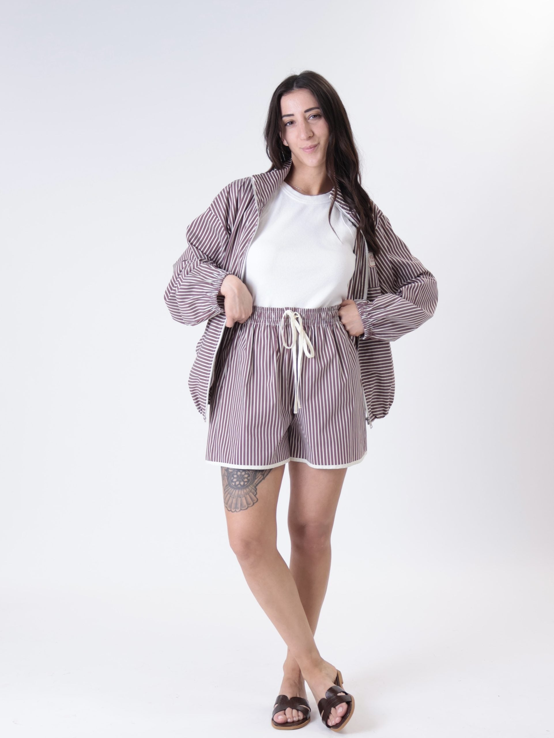 Bomber beach butter/bordeaux
