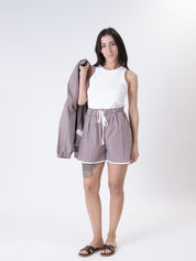Beach shorts butter/burgundy