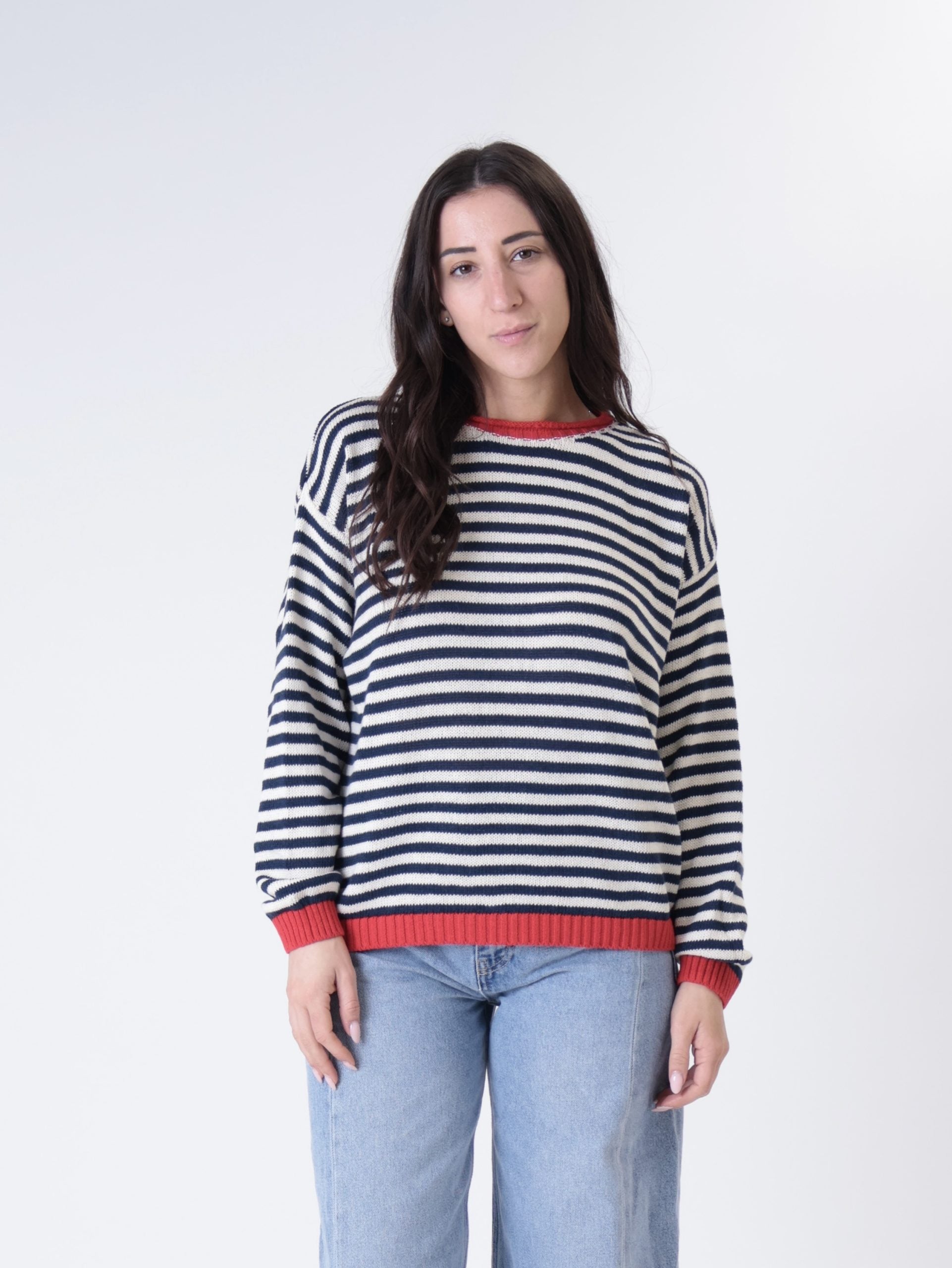 Rosy striped sweater (colors inside)