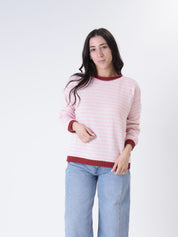 Rosy striped sweater (colors inside)