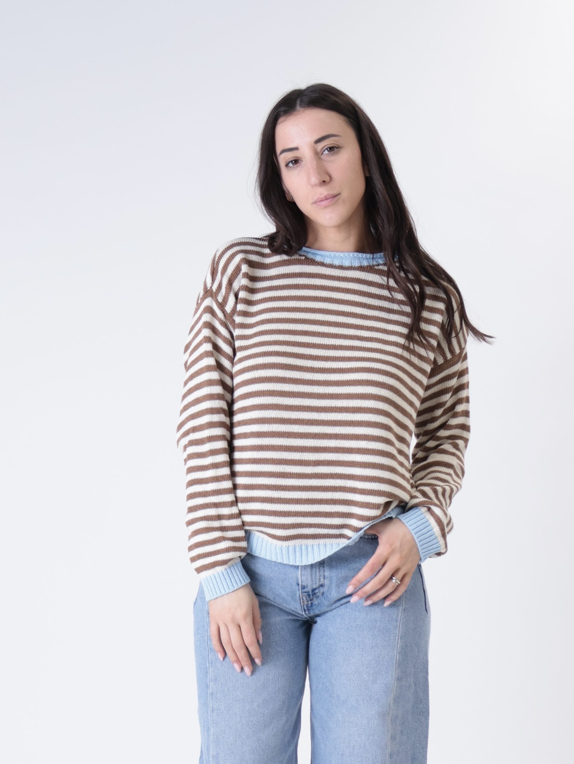 Rosy striped sweater (colors inside)