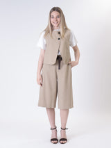 Two-button palm safari vest