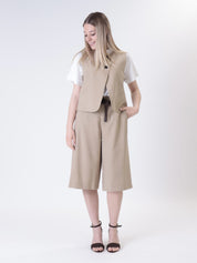 Two-button palm safari vest