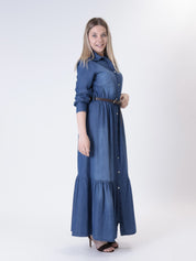 Abito chambry blu