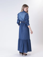 Abito chambry blu