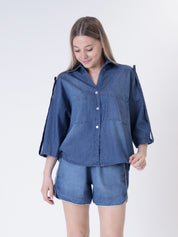 Camicia chambry blu