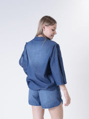 Camicia chambry blu