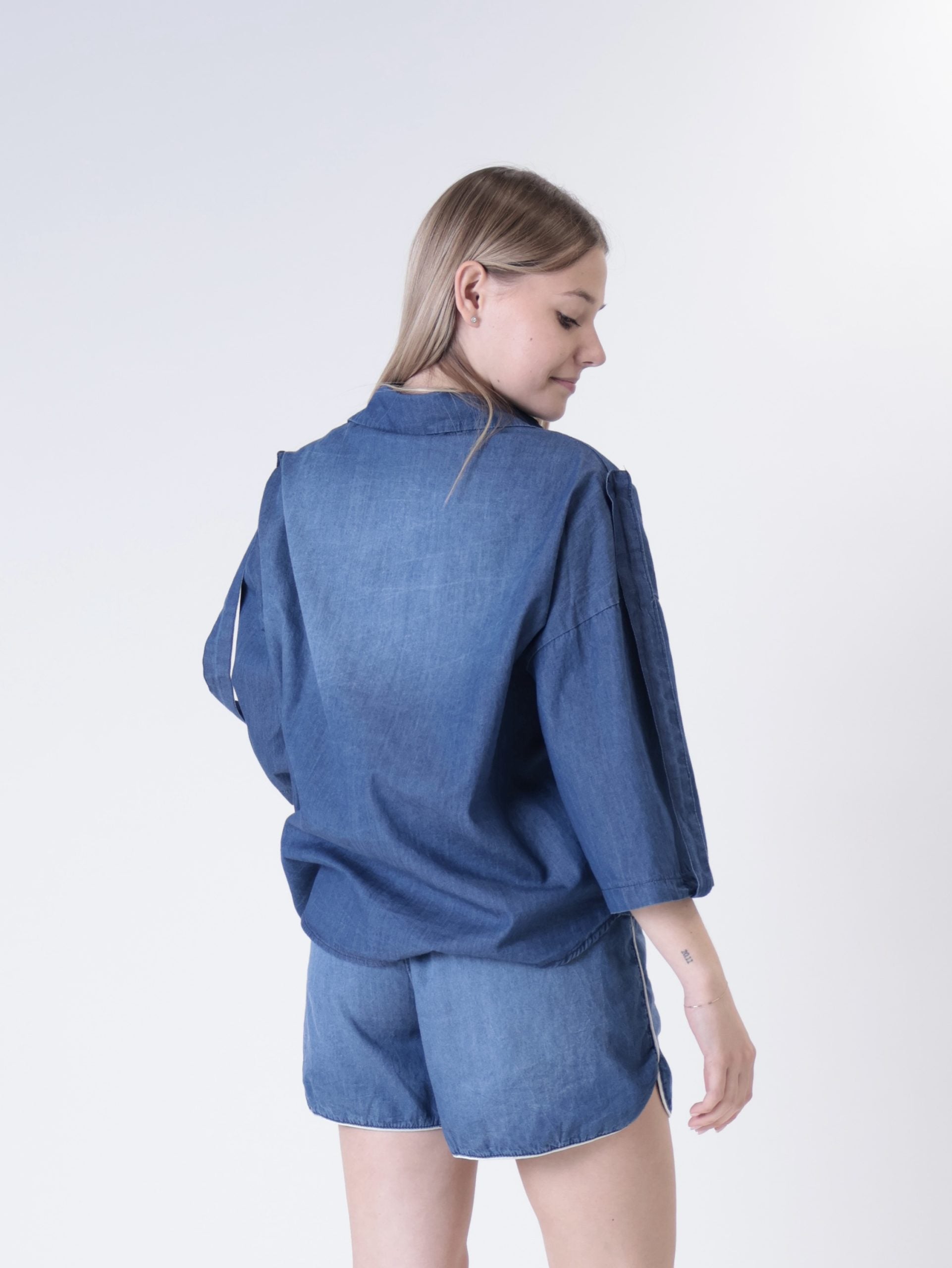 Camicia chambry blu