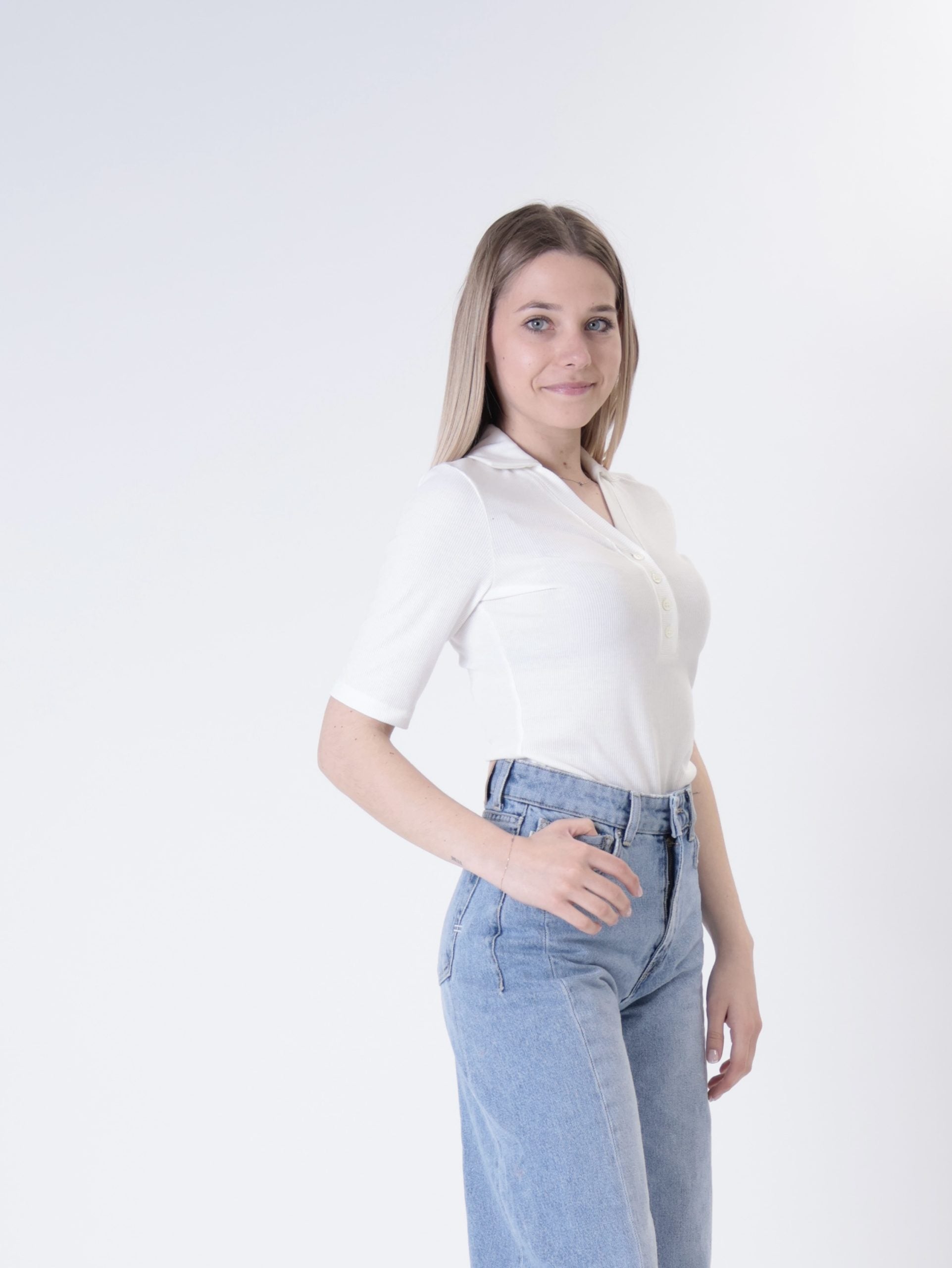 Polo serafino bianca