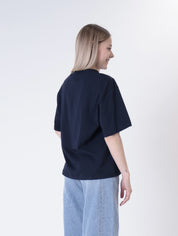 T-shirt tasca pailettes blu
