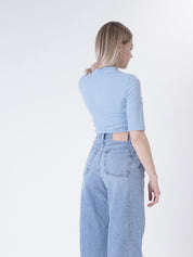 Sky blue Henley shirt