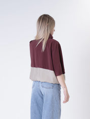 Blusa Lory m/m vino/deserto