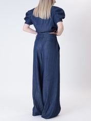 Blue chambray trousers