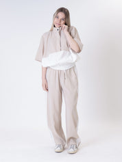 Maglia maty bottoni beige/panna