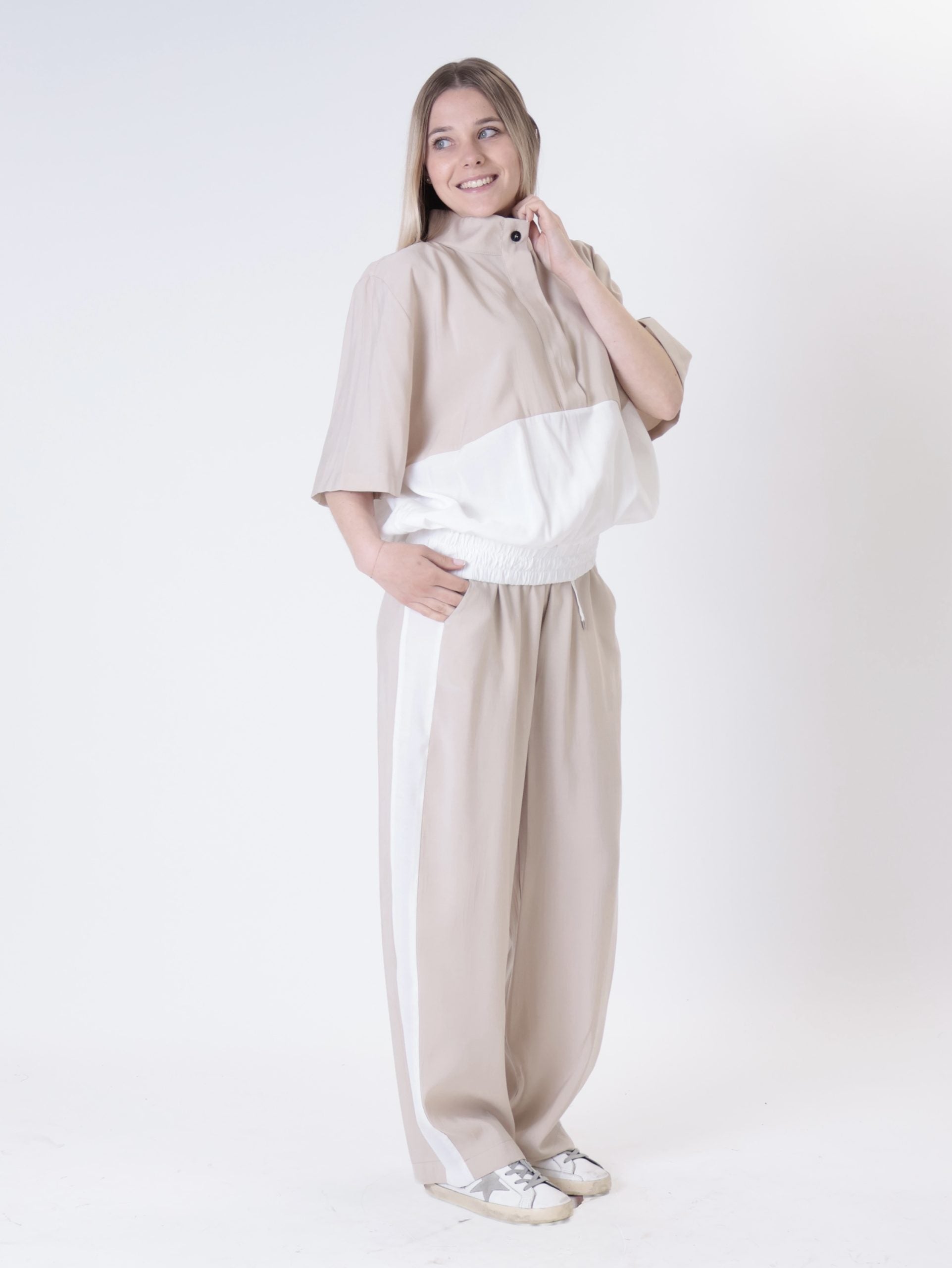 Pants maty beige/cream