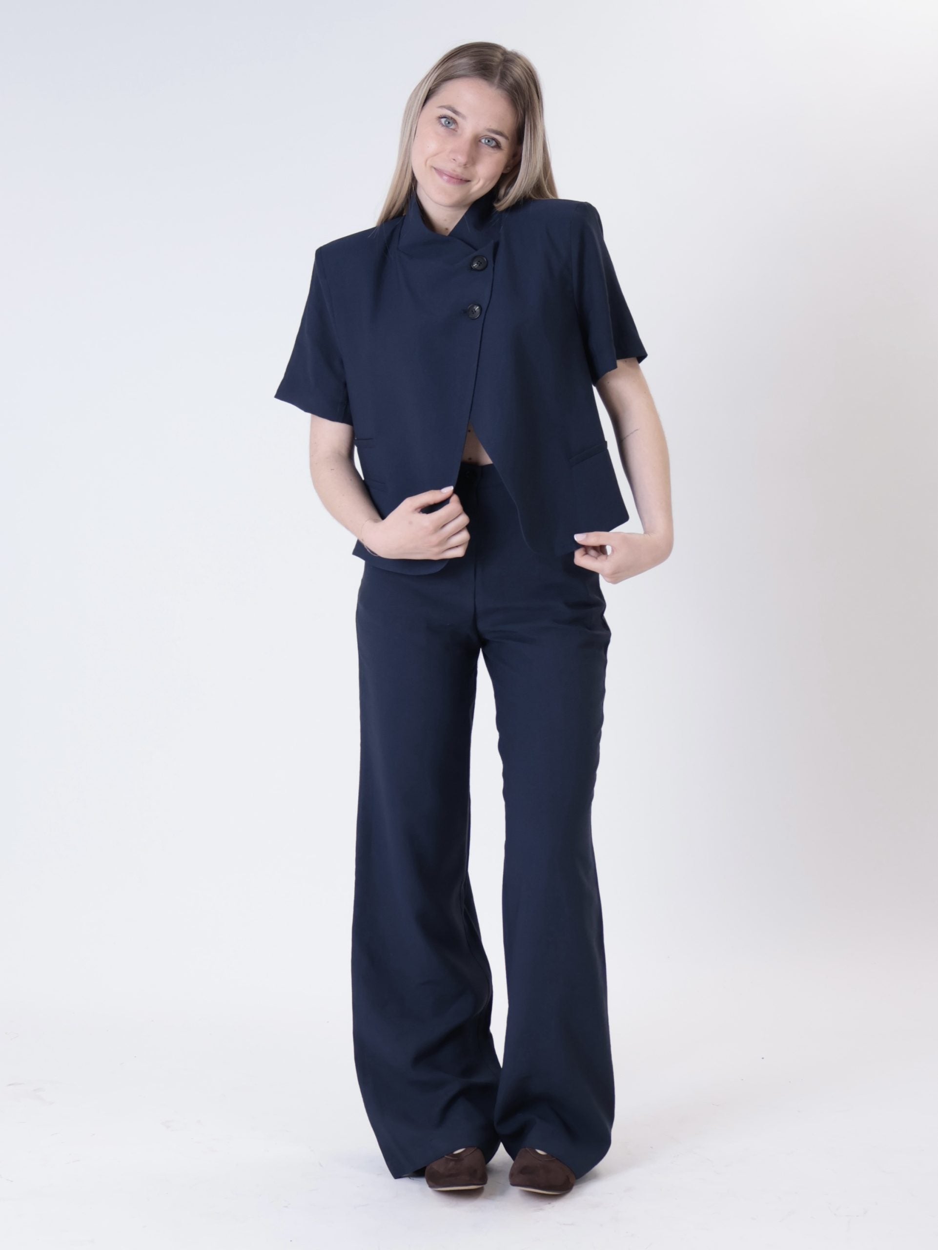 Pantalone dritto blu