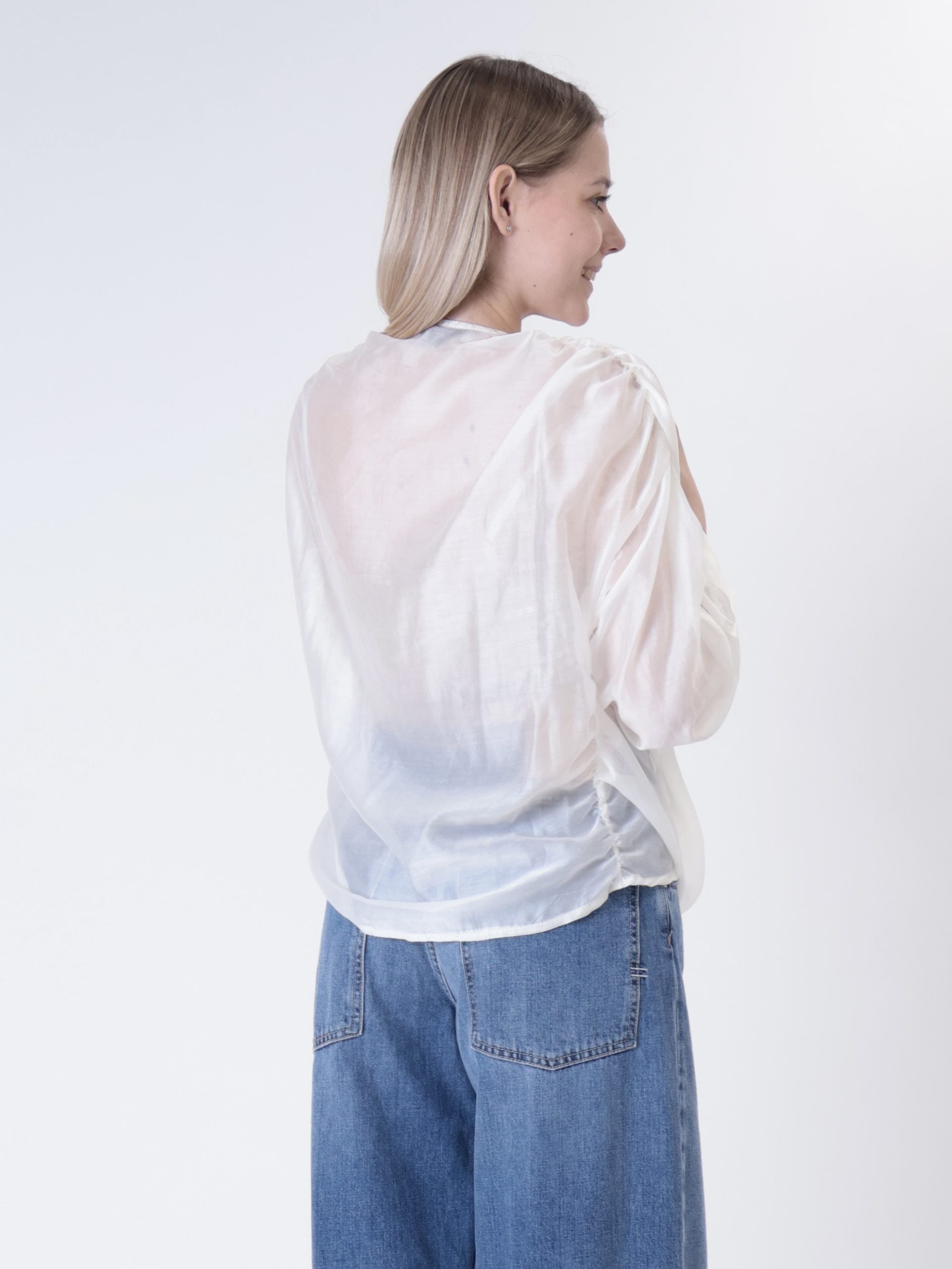 Camicia + top paillettes burro