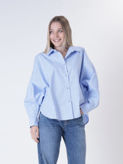 Camicia kimono celeste
