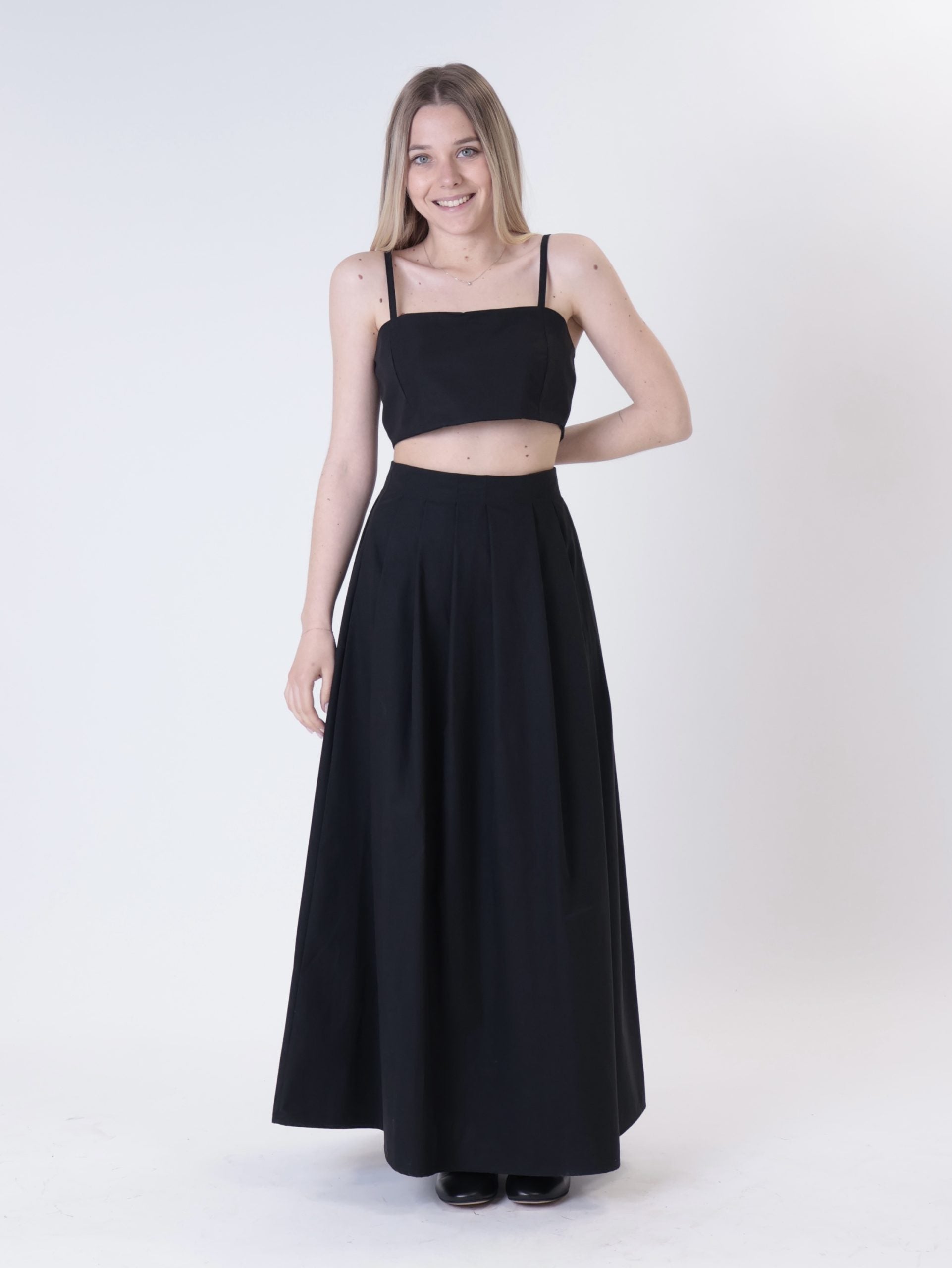 Top cotone nero