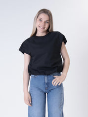 Top cotone nero