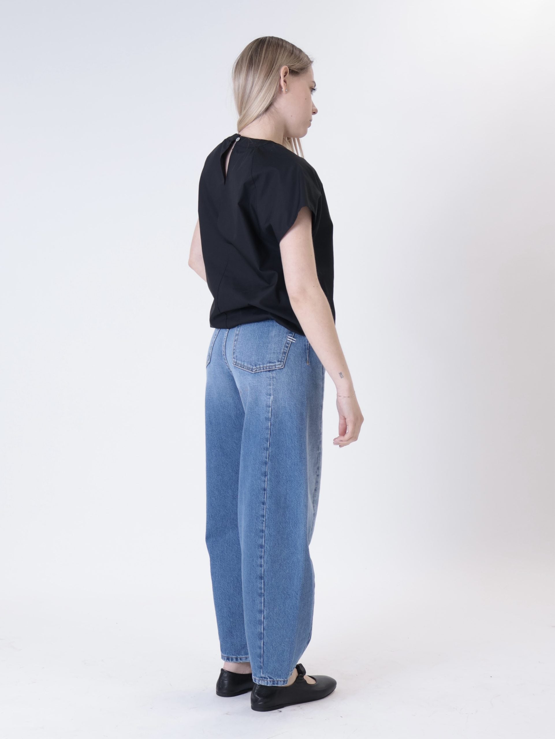 Top cotone nero