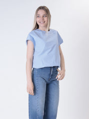 Top cotone cielo