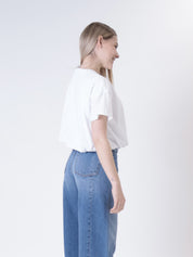 T-shirt arricciata bianco