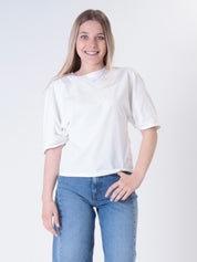 T-shirt slim m/pipistrello (colori all'interno)